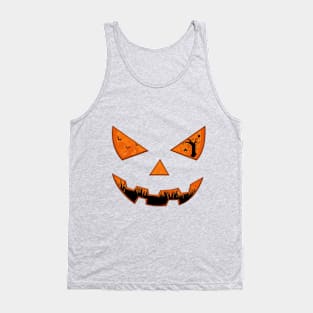 Orange Pumpkin Face Halloween Costume Tank Top